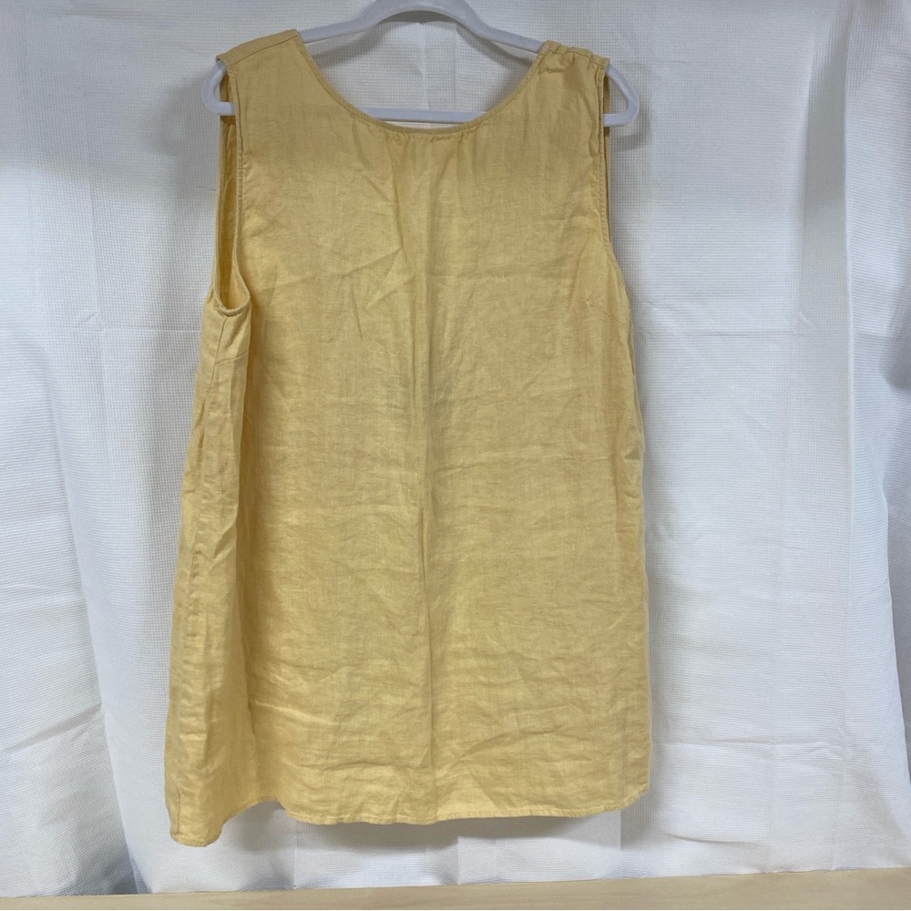 Reformation Light Yellow Flowy Linen Top Size M